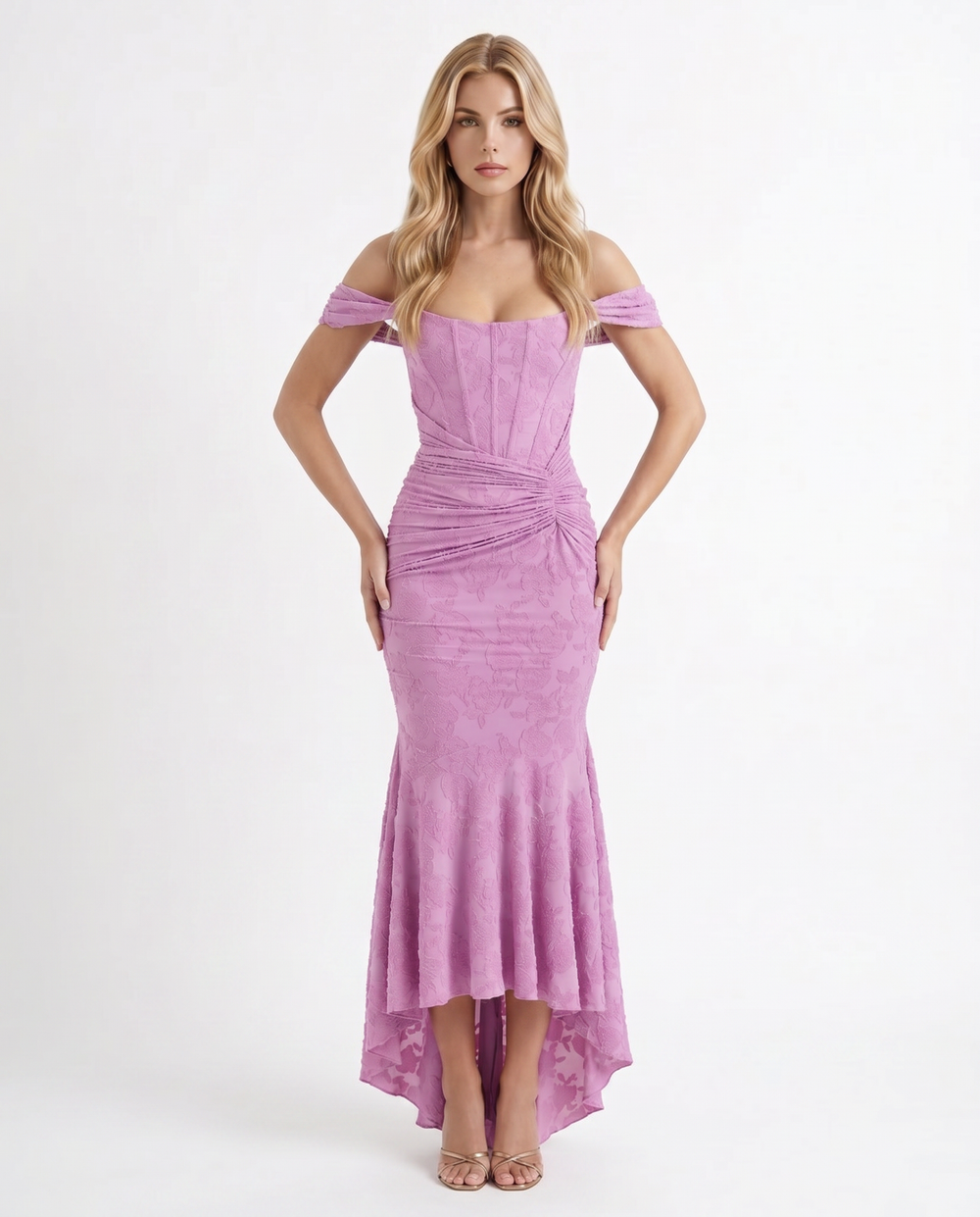 Carisia Corset Maxi Dress Pink
