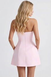 Carly Strapless Mini Dress Pink view 4