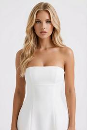 Carly Strapless Mini Dress White view 2