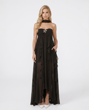 Catherine Halter Maxi Dress Black view 1