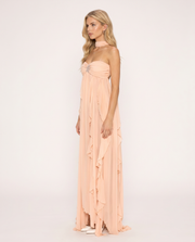 Catherine Halter Maxi Dress Peach view 2