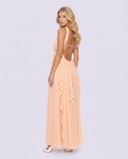 Catherine Halter Maxi Dress Peach view 3