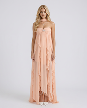 Catherine Halter Maxi Dress Peach view 1
