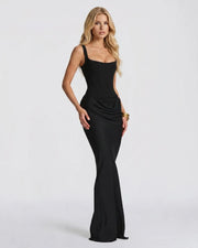 Cerene Corset Maxi Dress Black view 2