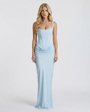 Cerene Corset Maxi Dress Glacier Blue view 1