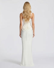 Cerene Corset Maxi Dress White view 3