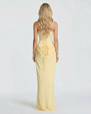 Cerene Corset Maxi Dress Yellow view 3