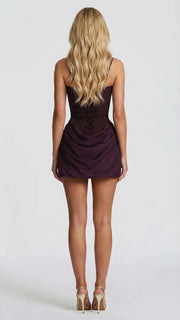 Cerene Corset Mini Dress Purple view 6