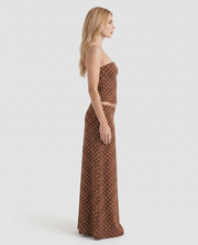 Charlotte Wrap Skirt Set Cocoa Polka Dot view 4