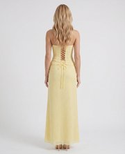 Charlotte Wrap Skirt Set Lemon Polka Dot view 5