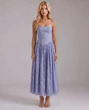 Cielle Floral Midi Dress Daisies Print view 1