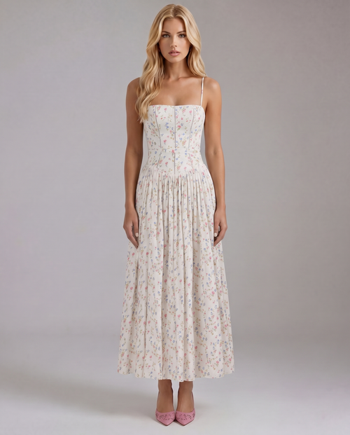 Cielle Floral Midi Dress Floral Print