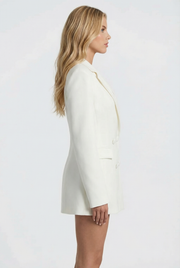 Colette Blazer Mini Dress White view 3