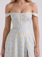 Cosette Floral Midi Dress Blue view 6