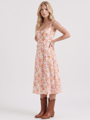 Cosette Floral Midi Dress Pink view 3