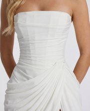 Cyrana Ruched Maxi Dress White view 5