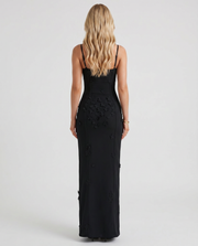 Dalary Floral Maxi Dress Black view 5