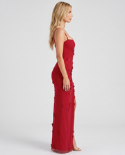Dalary Floral Maxi Dress Red view 4