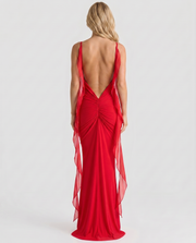 Daniela Slip Maxi Dress Red view 5