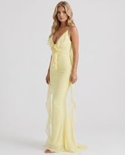 Daniela Slip Maxi Dress Yellow view 3