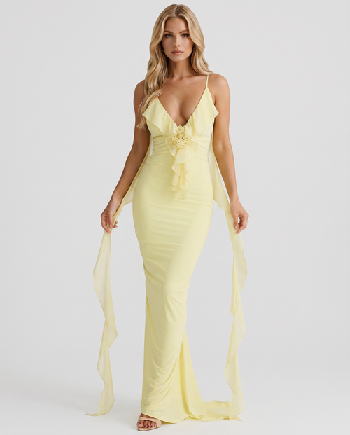 Daniela Slip Maxi Dress Yellow