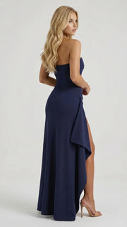 Diana Ruched Maxi Dress Navy view 2