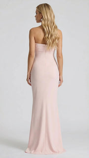 Diana Ruched Maxi Dress Pink view 4