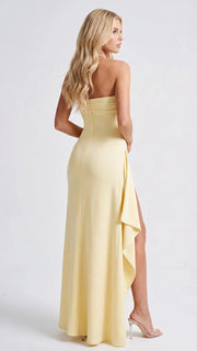 Diana Ruched Maxi Dress Yellow view 2