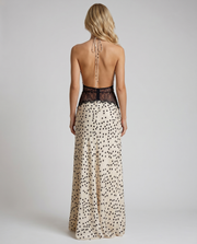 Dina Lace Maxi Dress White Polka Dot view 4