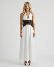 Dina Lace Maxi Dress White view 1
