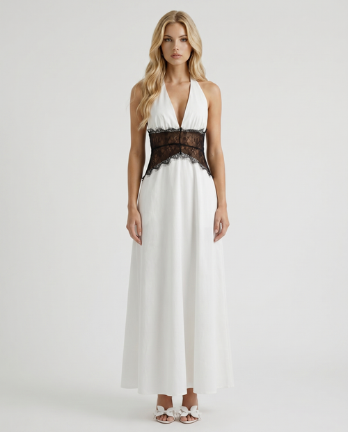 Dina Lace Maxi Dress White