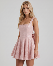 Dorothy Bow Mini Dress Blush view 3