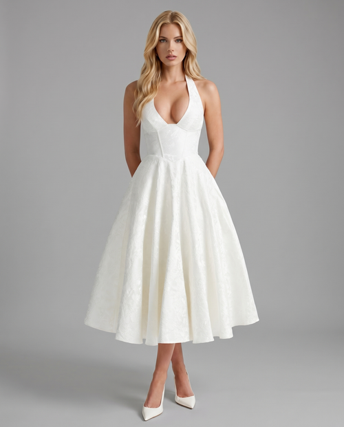 Effie Midi Dress Ivory