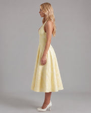 Effie Midi Dress Lemon view 3