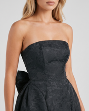 Eleonora Bow Mini Dress Black view 5