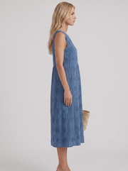 Elin Embroidered Midi Dress Blue view 4