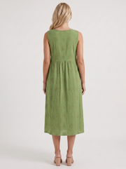 Elin Embroidered Midi Dress Green view 5