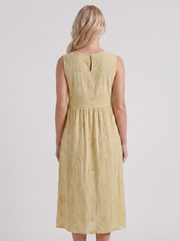 Elin Embroidered Midi Dress Light Yellow view 5