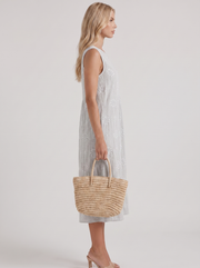 Elin Embroidered Midi Dress White view 4