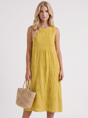 Elin Embroidered Midi Dress Yellow view 2
