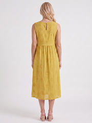 Elin Embroidered Midi Dress Yellow view 5