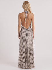 Ellery Polka Dot Chiffon Puff Sleeve Maxi Dress Cream view 5