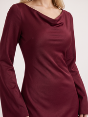 Elodie Satin Maxi Dress Red view 6