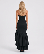 Eloise Ruffle Maxi Dress Black view 5