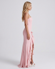 Eloise Ruffle Maxi Dress Blush view 4