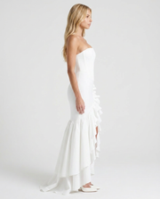 Eloise Ruffle Maxi Dress Ivory view 4