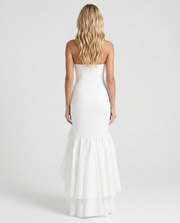 Eloise Ruffle Maxi Dress Ivory view 5