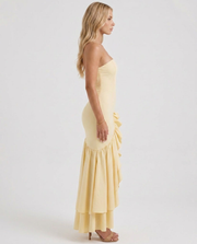 Eloise Ruffle Maxi Dress Lemon view 4