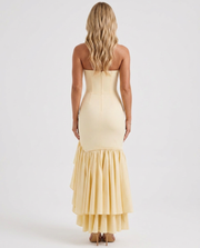 Eloise Ruffle Maxi Dress Lemon view 5
