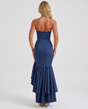 Eloise Ruffle Maxi Dress Navy view 5
